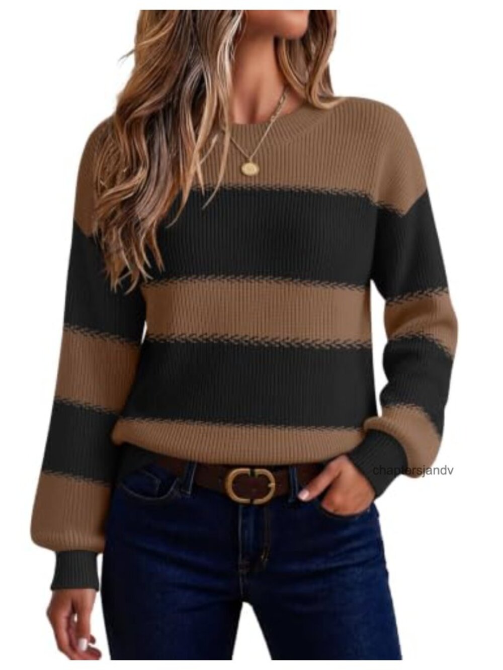 Zeagoo Women's Chunky Knit Sweater Loose Fit Crew Neck Pullover